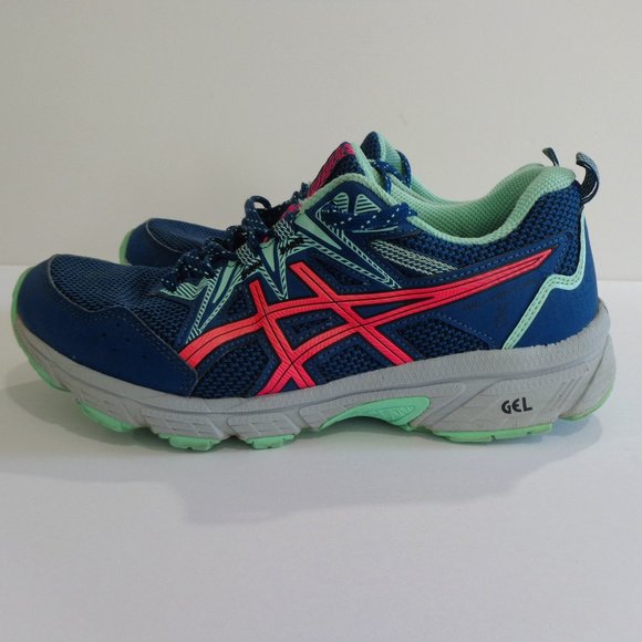 ASICS Gel Venture 8 Running Shoes Womens Mako Blue Pink Gel‎ 1012B231 Size 7.5 W - Picture 1 of 8
